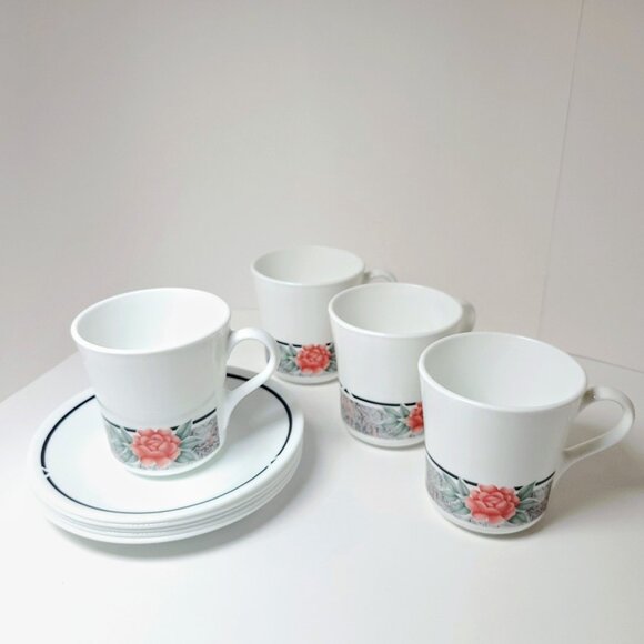 Vintage Corelle by Corning Silk & Roses dinner set of 20 Pcs, Almost complete - Picture 10 of 14